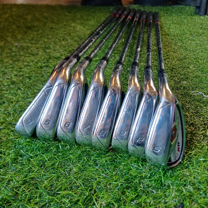 Taylormade R11 4i-SW with KBS 90g Stiff Shafts.