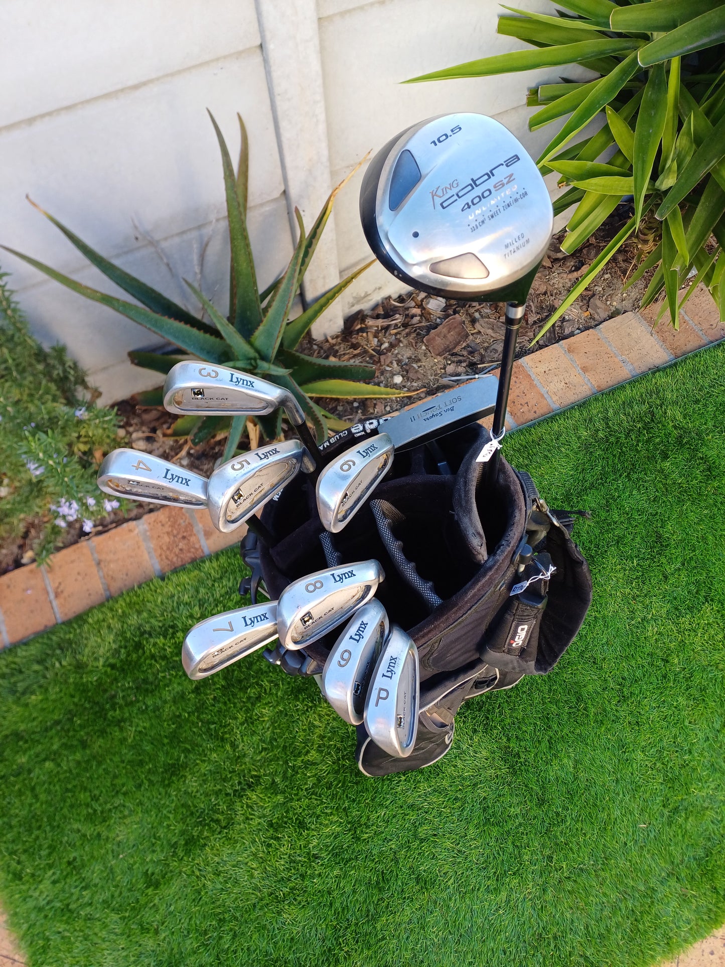 Complete Men's Starter Golf Set | King Cobra Driver | Lynx Graphite Irons